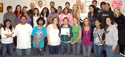 A group shot Serra High School’s ELEVATED Student Relations Committee.