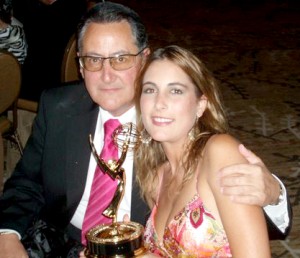 p1010989 Susana clutching her first Emmy with her proud father Agustin Rivera Torres