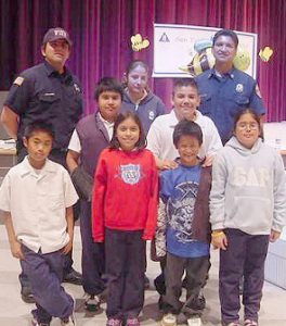 “Bomberos” supporting the students in the San Ysidro School District.