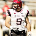 burris2 Aztec linebacker Miles Burris who plays all over the place on defense helping to lead the defense.