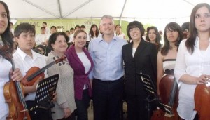 Inauguracion, el Lic. Jorge Ramos, con algunos de sus colaboradores