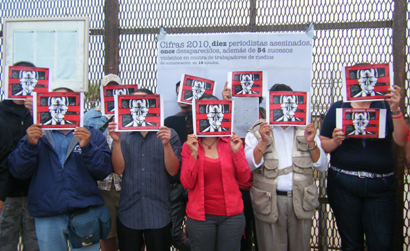 Periodistas en protesta
