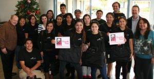26 MiraCosta Puente scholars received laptops courtesy of McCarthy Building Companies, Inc.