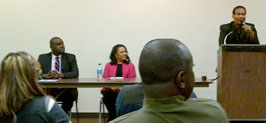 Three candidates, Crenshaw, Cole, and Villafranca appear at District 4 forum.