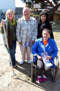Myrtle Cole, back right, with members of the community