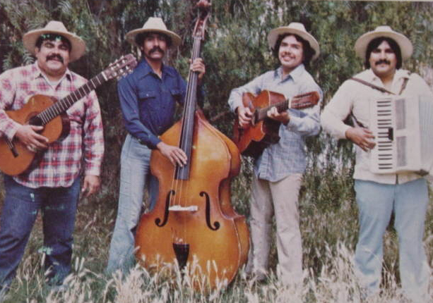 Chunky and Los Alacranes back in the ‘70s (L to R), Ramon “Chunky” Sanchez, Marco Antonio Rodriguez, Mario Aguilar and Ricardo Sanchez. 