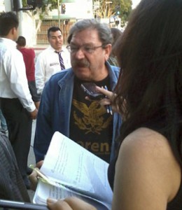 Paco Ignacio Taibo II, escritor, activista y nuevo Secretario de Morena, presentó una conferencia en Los Ángeles. Photo by by Kiko Guanabacoa.