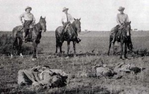 Texas Rangers with their Meskin roundup.