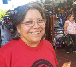 Rosalinda Guillen at Olvera Street in Los Angeles. Photo by Mark Day