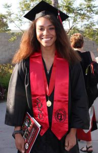 Trisha McElroy, at her college graduation from SDSU.