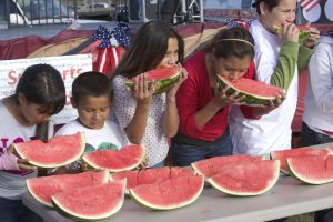 A watermelon eating contest is one of the favorites at the San Ysidro 4th of July event. File photo.