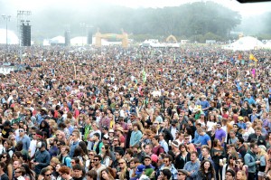 Guests attend Portugal. The Man performance at the Lands End Stage during day 2 of the 2012 Outside Lands Music and Arts Festival at Golden Gate Park on August 11, 2012 in San Francisco, California. (Photo by Jeff Kravitz/FilmMagic)