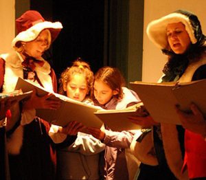 Rancho Guajome Christmas carolers.