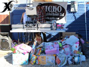 DJ Wicho pumping the music at the Toy Drive at Luzita’s in Chula Vista. For more pictures of the event visit: http://xmanshow.com/cpt_photoalbums/x-mans-annual-toy-drive-2013/