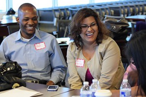 Abdi Mohamud and Emily Verdugo participate in a "Ready to Lead" workshop in June 2013 in Phoenix, Arizona. Photo courtesy of New American Leaders Project