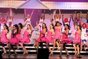 SEEKING A NATIONAL CHAMPIONSHIP – Members of the Bonita Vista HS Sound Unlimited all-women show choir performing their winning set in Hollywood. Sound Unlimited and the Music Machine, a mixed choir, have both qualified for the national finals April 25-26 in Chicago, the first time two San Diego County groups from the same school have made the finals