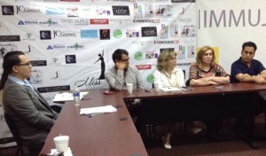 Grupo de Ejecutivos que participaron en rueda de prensa para informar sobre Primer Certamen de Belleza Internacional 2014