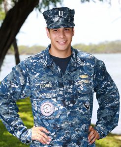 Lieutenant Rodrigo Flores, communications officer serving aboard the USS Texas.