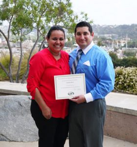 Alex Blanco with his proud wife Karla.