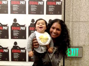 Mary Ignatius with her son, Noah, was born with club feet, and with the benefit of Paid Family Leave, she was able to take care of her son.