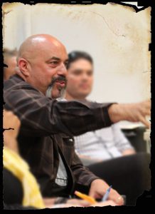 Actor and writer Herbert Siguenza, in rehearsal