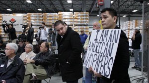 Jose Antonio Vargas attends a Mitt Romney presidential campaign rally in Cedar Rapids, Iowa