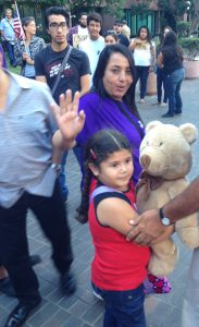 Seven-year-old Fatima and her mother, Ana, arrived in San Diego from El Salvador. They’re one of the families of immigrants who have come to the United States from Central America fleeing violence.