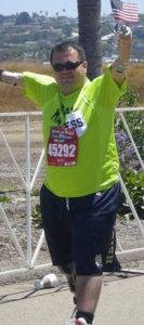 Alex Montoya competes in a fun run.