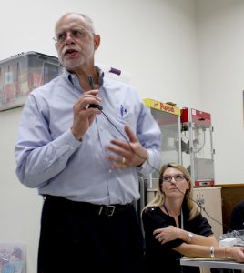 Imperial Beach Councilmember, Ed Spriggs, expersses his concerns at the toilet to tap water community meeting.