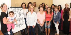 Chargers Ladies Club: Left to Right (Back Row) Chelsea Walker with daughter, Charlotte, Kelly McCoy, Sarah Wooden, Deborah Johnson, Jane McGuire, Annette Castango, Amy Abraham, Linda Reich, Lea Butkiewizch, Nina Steichen. Left to Right - Front Row: Susie Spanos, Stacia Woodhead, Chanel Weddle, and Denise Derret