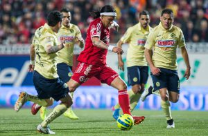 Xolos forward Dayro Moreno scored the wining goal against Mexican defending champion Club America Friday night at Estadio Caliente in Tijuana. Photo Credit: Club Tijuana 