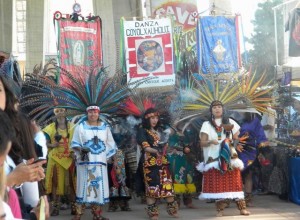 Danza Azteca represents the spiritual part of the Chicano Park Day celebration.