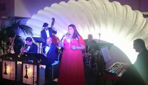 Sacha Boutros belts out her rendition of Frank Sinatra songs at the Lafayette Hotel.