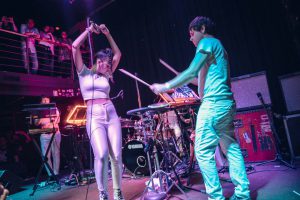 Bomba Estéreo durante su presentación en Oakland en 20 de julio. La banda está presentando su último álbum, “Amanecer”. Photo by Tudor Stanley (www.tudorstanley.com)