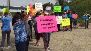 The parents of San Ysidro High keep up the pressure for a long delayed sidewalk.