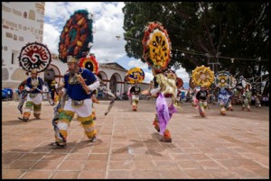 Dancers perform the “Danza de la Pluma” or Dance of the Feather (Guyach in Zapotec).