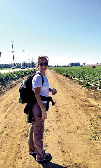 Maggie Espinosa in the Oxnard Strawberry Fields