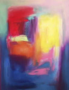 Super Estrella, 2015, 64x48 in mixed media on wood panel