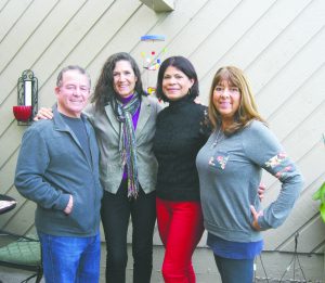 left to right, Hugo Murillo, Janet Castanos, Manuela Murillo, and Edda Temoche.