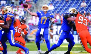 Los Chargers van a Atlanta para tratar de detener a la impresionante ofensiva de los Falcons. Foto/Internet.