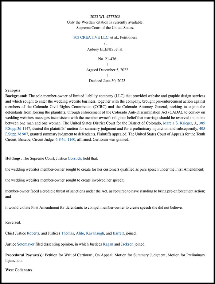 SCOTUS 303 Creative LLC
