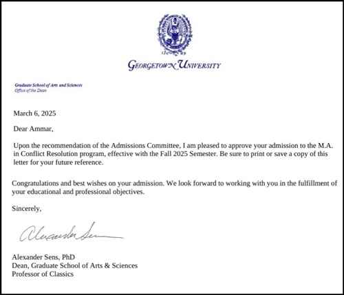 Georgetown Letter