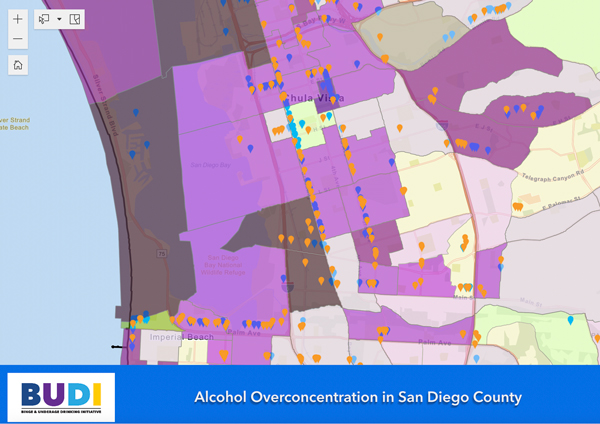 CV alcohol map
