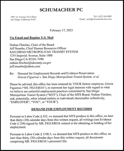 Fletcher letter